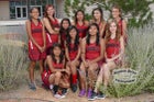Grants Pirates Girls Varsity Cross Country Fall 15-16 team photo.