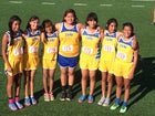 Zuni Thunderbirds Girls Varsity Cross Country Fall 15-16 team photo.