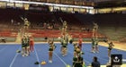 Mayfield Trojans Co-ed Varsity Cheer Winter 20-21 team photo.