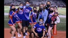 Las Cruces Bulldawgs Co-ed Varsity Cheer Winter 20-21 team photo.