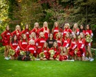 Minico Spartans Co-ed Varsity Cheer Winter 20-21 team photo.