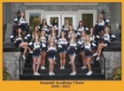 Summit Academy Bears Co-ed Varsity Cheer Winter 20-21 team photo.