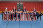 Nampa Bulldogs Co-ed Varsity Cheer Winter 20-21 team photo.