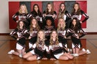 Melba Mustangs Co-ed Varsity Cheer Winter 20-21 team photo.