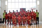 Mansfield Legacy Broncos Boys Varsity Soccer Winter 16-17 team photo.