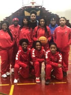 McClellan Crimson Lions Girls Varsity Basketball Winter 19-20 team photo.