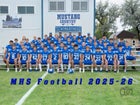 Malta/Whitewater/Saco/Dodson Mustangs Boys Varsity Football Fall 25-26 team photo.