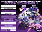 Piedmont Highlanders Boys Varsity Football Fall 25-26 team photo.