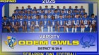 Odem Owls Boys Varsity Football Fall 25-26 team photo.