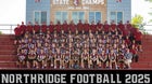 Northridge Knights Boys Varsity Football Fall 25-26 team photo.