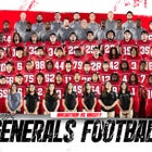 MacArthur Generals Boys Varsity Football Fall 25-26 team photo.