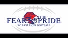 Kansas City East Christian Academy Lions Boys Varsity Football Fall 25-26 team photo.