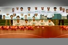 Farmington Scorpions Boys Varsity Wrestling Winter 13-14 team photo.