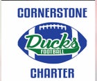 Cornerstone Charter Academy Ducks Boys Varsity Football Fall 17-18 team photo.
