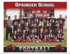 Springer Red Devils Boys Varsity Football Fall 17-18 team photo.