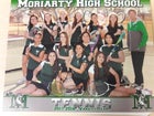 Moriarty Pintos Girls Varsity Tennis Spring 17-18 team photo.