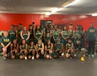 ED White Commanders Girls Varsity Weight Lifting Winter 21-22 team photo.