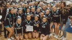 Lake City Timberwolves Co-ed Varsity Cheer Winter 22-23 team photo.