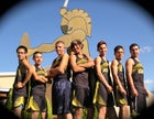 Mesa Vista Trojans Boys Varsity Cross Country Fall 15-16 team photo.