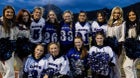 Estes Park Bobcats Co-ed Varsity Cheer Fall 23-24 team photo.