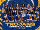 Garner Trojans Co-ed Varsity Cheer Fall 25-26 team photo.