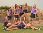 Notre Dame Prep Saints Girls Varsity Golf Fall 20-21 team photo.
