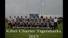 Kihei Charter Tigersharks Boys Varsity Football Fall 15-16 team photo.