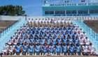 Meadowcreek Mustangs Boys Varsity Football Fall 15-16 team photo.