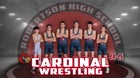 Robertson Cardinals Boys Varsity Wrestling Winter 24-25 team photo.