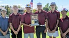 Herriman Mustangs Boys Varsity Golf Fall 22-23 team photo.