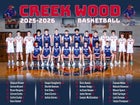 Creek Wood Red Hawks Boys Varsity Basketball Winter 25-26 team photo.