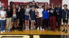 Harlem Bulldogs Boys Varsity Wrestling Winter 23-24 team photo.