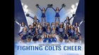 Silver Slvr Ftg Colts Co-ed Varsity Cheer Winter 24-25 team photo.