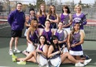 Manzano Monarchs Girls Varsity Tennis Spring 15-16 team photo.