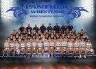Piedra Vista Panthers Boys Varsity Wrestling Winter 19-20 team photo.