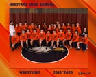 Rogers Heritage War Eagles Boys Varsity Wrestling Winter 19-20 team photo.