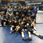 Miyamura Patriots Boys Varsity Wrestling Winter 19-20 team photo.