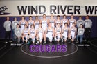Wind River Cougars Boys Varsity Wrestling Winter 19-20 team photo.