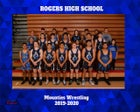 Rogers Mountaineers Boys Varsity Wrestling Winter 19-20 team photo.