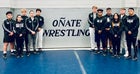 Organ Mountain Knights Boys Varsity Wrestling Winter 19-20 team photo.