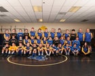 Sheridan Broncs Boys Varsity Wrestling Winter 19-20 team photo.