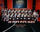 Aztec Tigers Boys Varsity Wrestling Winter 19-20 team photo.