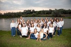 Powell Panthers Girls Varsity Swimming Fall 18-19 team photo.