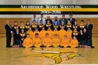 Archbishop Wood Vikings Boys Varsity Wrestling Winter 16-17 team photo.