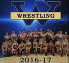 Bentonville West Wolverines Boys Varsity Wrestling Winter 16-17 team photo.