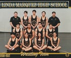 Marquez Gladiators Boys Varsity Wrestling Winter 16-17 team photo.