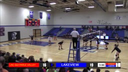 Lakeview volleyball highlights vs. Lac qui Parle Valley